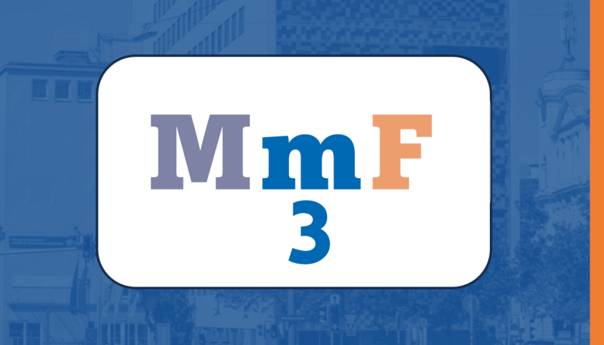 M3 Logo auf blauem Hintergrund